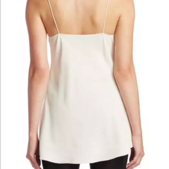 THEORY  RARE Kensington Draped Tank Top WHITE SIZE M NWT - Picture 3 of 7